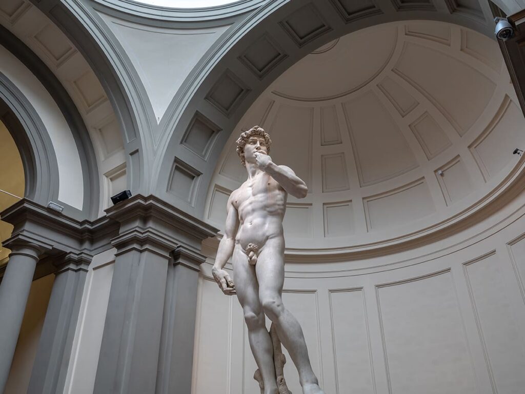 ITS__0009_Closeup of Renaissance sculpture is David by Michelangelo