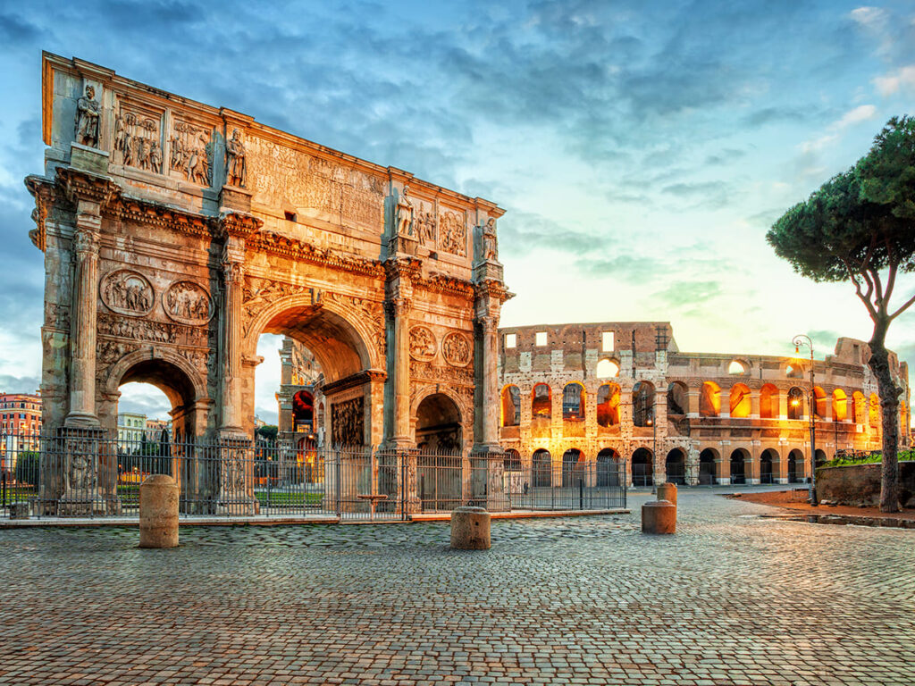ITS__0010_Arch of Constantine and Colosseum in Rome