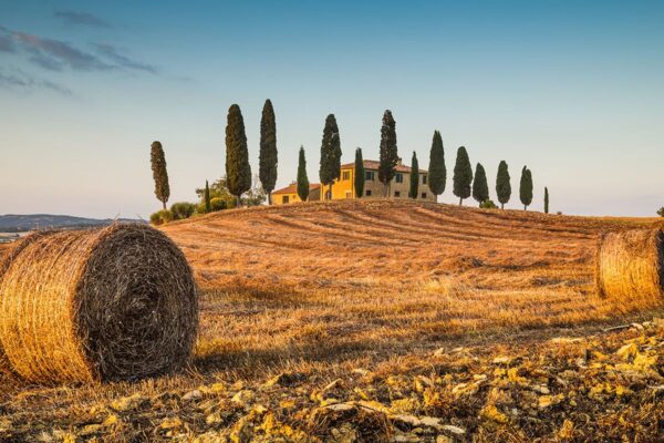 Its 0000 Tuscany Landscape With Farm House At Sunset Val D — Tuscany grand journey by Italy Travel Specialist