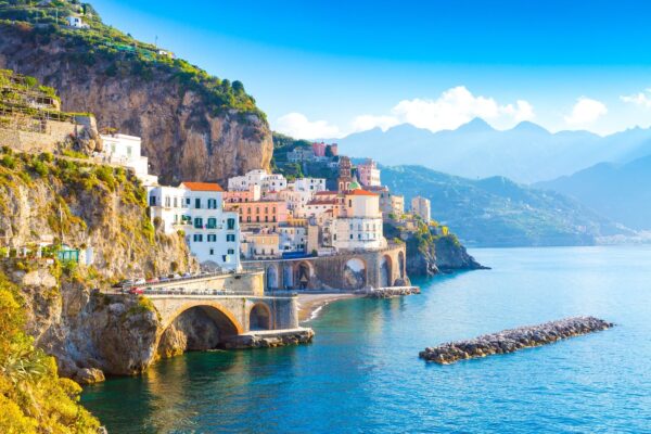 Amalfi Cityscape On Coast Line Of Mediterranean Sea — Best of Italy tour by Italy Travel Specialist